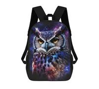 sinyumoney Cosmic Owl Art Print-15 Mochilas De 17 Pulgadas Para Niños, Mochilas Escolares Impresas En 3D Para Estudiantes De Primaria Y Secundaria, Para Niños Y Niñas.