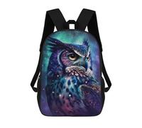 sinyumoney Cosmic Owl Art Print-17 17inch Mochila Escolar Impresa En 3D Para Niños, Mochila Escolar Informal De Moda, Mochilas De Viaje Para Niños Y Estudiantes.