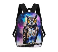 sinyumoney Cosmic Owl Perch Mochilas Para Niños Mochila Escolar Mochila Escolar Impresa En 3D Para Niños Estudiantes De Primaria Y Secundaria 17inch