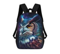 sinyumoney Cosmic Owl Portrait Mochila Escolar De 17 Pulgadas Para Adolescentes, Con Estampado 3D, Ajustable Y Con Bolsillos, Ideal Para Niños, Niñas Y Estudiantes.