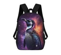 sinyumoney Cosmic Penguin Art Print-7 Mochila Escolar, De Negocios, Para Portátil, Unisex, Informal, Para Adolescentes, Chicas, Chicos, Mujeres Y Hombres 17inch