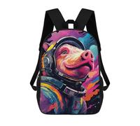 sinyumoney Cosmic Pig Astronaut Mochilas De 17 Pulgadas Para Niños, Mochilas Escolares Impresas En 3D Para Estudiantes De Primaria Y Secundaria, Para Niños Y Niñas.