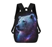 sinyumoney Cosmic Polar Bear Art Print-4 Mochila Escolar De Moda, Mochila Para Material Escolar, Mochila Impermeable Informal Para Hombres/mujeres 17inch