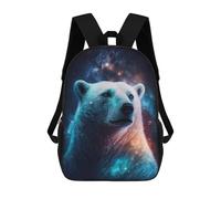 sinyumoney Cosmic Polar Bear Portrait Mochilas Escolares Mochilas Informales Mochilas De Día Bolsa Escolar Para Trabajo Y Viajes Para El Campus Viajes Al Aire Libre Deportes 17inch