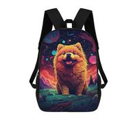 sinyumoney Cosmic Pomeranian Adventure-2 Mochila Escolar Para Secundaria, Mochila Informal Para Niñas Y Adolescentes 17inch