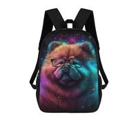 sinyumoney Cosmic Pomeranian Glasses Art Print Mochila Escolar, De Negocios, Para Portátil, Unisex, Informal, Para Adolescentes, Chicas, Chicos, Mujeres Y Hombres 17inch