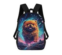 sinyumoney Cosmic Pomeranian Journey Mochila Escolar, Bolso De Negocios, Bolso Para Portátil Resistente Para Niñas Y Adolescentes 17inch
