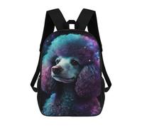 sinyumoney Cosmic Poodle Art Print-13 Mochila Escolar Infantil De 17 Pulgadas Con Estampado 3D De Películas De Anime Para Niños, Mochila De Viaje, Mochila Escolar Infantil