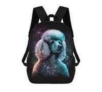sinyumoney Cosmic Poodle Art Print-2 17inch Mochilas Escolares Impresas En 3D, Mochilas Escolares De Moda Para Niños De Primaria Y Secundaria