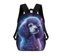 sinyumoney Cosmic Poodle Art Print-5 Mochila Escolar De 17 Pulgadas Impresa En 3D Mochilas Infantiles Mochila Genial Impresa En 3D Para Niños De Primaria Y Secundaria