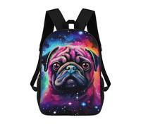 sinyumoney Cosmic Pug Portrait 17inch Mochila Escolar Impresa En 3D Para Niños, Mochila Escolar Informal De Moda, Mochilas De Viaje Para Niños Y Estudiantes.
