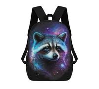 sinyumoney Cosmic Raccoon Art Print 17inch Mochilas Escolares Impresas En 3D, Mochilas Escolares De Moda Para Niños De Primaria Y Secundaria