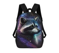 sinyumoney Cosmic Raccoon Art Print-3 Mochilas De 17 Pulgadas Para Niños, Mochilas Escolares Impresas En 3D Para Estudiantes De Primaria Y Secundaria, Para Niños Y Niñas.