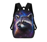 sinyumoney Cosmic Raccoon Art Print-4 Mochila Escolar Infantil De 17 Pulgadas Con Estampado 3D De Películas De Anime Para Niños, Mochila De Viaje, Mochila Escolar Infantil