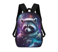 sinyumoney Cosmic Raccoon Astronaut-1 Mochila Escolar Impresa En 3D 17inch Mochila Escolar Infantil Mochilas De Viaje Mochila Informal De Moda Para Niños Y Estudiantes
