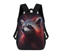 sinyumoney Cosmic Raccoon Portrait-2 17inch Mochila Escolar Impresa En 3D Para Niños, Mochila Escolar Informal De Moda, Mochilas De Viaje Para Niños Y Estudiantes.