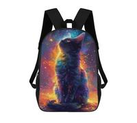 sinyumoney Cosmic Rainbow Cat Art Print Mochila Escolar Grande Resistente Al Agua Para Portátil Para Niñas Y Adolescentes 17inch