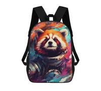 sinyumoney Cosmic Red Panda Adventure-1 Mochila Escolar Impresa En 3D 17inch Mochilas De Moda Para Niños, Mochilas Escolares Para Niños De Primaria Y Secundaria