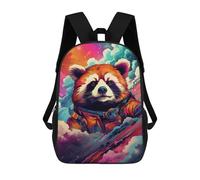 sinyumoney Cosmic Red Panda Adventure-2 Mochila Escolar Impresa En 3D 17inch Mochilas De Moda Para Niños, Mochilas Escolares Para Niños De Primaria Y Secundaria