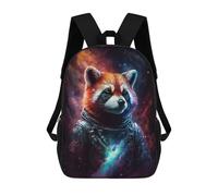 sinyumoney Cosmic Red Panda Astronaut Mochila Escolar Infantil De 17 Pulgadas Con Estampado 3D De Películas De Anime Para Niños, Mochila De Viaje, Mochila Escolar Infantil