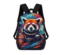 sinyumoney Cosmic Red Panda Explorer-6 Mochila Escolar Resistente Al Agua Para Ordenador Portátil: Perfecta Para Viajes, Trabajo Y Uso Diario 17inch