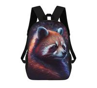 sinyumoney Cosmic Red Panda Portrait-3 Mochila Escolar Para Secundaria, Mochila Informal Para Niñas Y Adolescentes 17inch