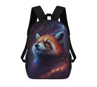 sinyumoney Cosmic Red Panda Portrait Mochila Escolar De Moda, Mochila Para Material Escolar, Mochila Impermeable Informal Para Acampar, Aventuras Al Aire Libre Y Viajes Diarios 17inch