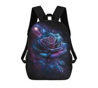 sinyumoney Cosmic Rose Fantasy Artwork-1 Mochila Infantil De 17 Pulgadas, Mochila Escolar Con Estampado 3D De Dibujos Animados Para Niños Y Adolescentes.