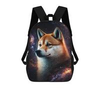 sinyumoney Cosmic Shiba Inu Portrait Mochila Escolar Impresa En 3D 17inch Mochila Escolar Infantil Mochilas De Viaje Mochila Informal De Moda Para Niños Y Estudiantes