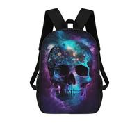 sinyumoney Cosmic Skull Art Print 17inch Mochilas Escolares Impresas En 3D, Mochilas Escolares De Moda Para Niños De Primaria Y Secundaria
