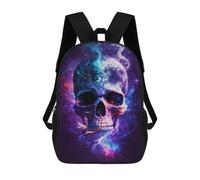 sinyumoney Cosmic Skull Art Print-4 Mochila Escolar Para Secundaria Y Preparatoria. Mochila Informal Para Adolescentes, Chicas, Chicos, Mujeres Y Hombres. 17inch