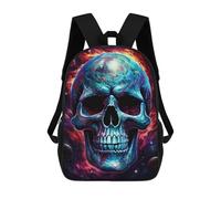 sinyumoney Cosmic Skull Artwork-1 Mochila Escolar Impresa En 3D Para Niños, Mochila Escolar Informal De Moda Para Viajes Para Niños Y Estudiantes 17inch