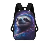 sinyumoney Cosmic Sloth Portrait-12 Mochilas Para Niños 17inch Mochila Escolar Mochila Escolar Impresa En 3D Para Niños De Primaria Y Secundaria