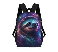 sinyumoney Cosmic Sloth Portrait-20 Mochilas Para Niños 17inch Mochila Escolar Mochila Escolar Impresa En 3D Para Niños De Primaria Y Secundaria