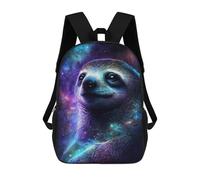 sinyumoney Cosmic Sloth Portrait-22 Mochila Escolar De 17 Pulgadas Impresa En 3D Mochilas Infantiles Mochila Genial Impresa En 3D Para Niños De Primaria Y Secundaria
