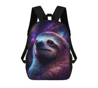 sinyumoney Cosmic Sloth Portrait-5 Mochila Escolar Infantil De 17 Pulgadas Con Estampado 3D De Películas De Anime Para Niños, Mochila De Viaje, Mochila Escolar Infantil