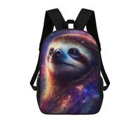 sinyumoney Cosmic Sloth Portrait-7 Mochila Escolar Infantil De 17 Pulgadas Con Estampado 3D De Películas De Anime Para Niños, Mochila De Viaje, Mochila Escolar Infantil