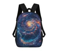 sinyumoney Cosmic Spiral Galaxy Art Mochila Escolar Infantil De 17 Pulgadas, Impresa En 3D, Estilo Casual, Para Niños, Ideal Para Viajes, Como Mochila Escolar O Para Llevar Libros.