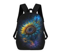 sinyumoney Cosmic Sunflower Art Print-2 Mochila Escolar Resistente Al Agua, Mochila Escolar De Negocios Para Hombres/mujeres 17inch