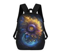 sinyumoney Cosmic Sunflower Art Print-3 Mochila Escolar Infantil De 17 Pulgadas Con Estampado 3D De Películas De Anime Para Niños, Mochila De Viaje, Mochila Escolar Infantil