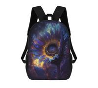 sinyumoney Cosmic Sunflower Bloom-6 Mochila Infantil De 17 Pulgadas, Mochila Escolar Con Estampado 3D De Dibujos Animados Para Niños Y Adolescentes.