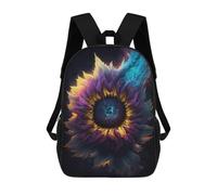 sinyumoney Cosmic Sunflower Bloom-9 Mochilas Impresas En 3D Para Niños 17inch Mochilas De Moda Informales Para El Día A Día, Bolsas De Viaje, Mochilas Informales Para Exteriores Para Niños Y Niñas