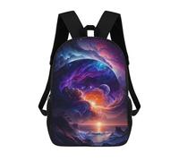 sinyumoney Cosmic Sunset Ocean-1 Mochila Escolar Ligera Para Aeropuerto, Estudiantes Universitarios, Mochila Para Niños/niñas/adolescentes 17inch