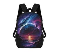 sinyumoney Cosmic Sunset Ocean Mochila Escolar Impresa En 3D 17inch Mochilas De Moda Para Niños, Mochilas Escolares Para Niños De Primaria Y Secundaria