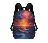 sinyumoney Cosmic Sunset Ocean Mochila Escolar Ligera Mochila Escolar De Día Mochila Para Libros Para La Universidad Para Acampar Aventuras Al Aire Libre Y Viajes Diarios 17inch