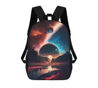 sinyumoney Cosmic Sunset Serenity Mochila De Moda Para Papelería, Impermeable, Informal, Para Hombres, Mujeres Y Adolescentes 17inch