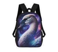 sinyumoney Cosmic Swan Art Print-17 Mochila Escolar De 17 Pulgadas Para Adolescentes, Con Estampado 3D, Ajustable Y Con Bolsillos, Ideal Para Niños, Niñas Y Estudiantes.