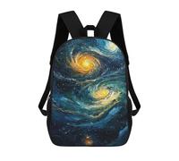 sinyumoney Cosmic Swirl Galaxy Art Mochila Escolar De 17 Pulgadas Para Adolescentes, Con Estampado 3D, Ajustable Y Con Bolsillos, Ideal Para Niños, Niñas Y Estudiantes.