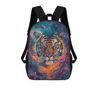 sinyumoney Cosmic Tiger Gaze Mochila Escolar Para Niños, Mochila Escolar De Gran Capacidad Para Niños, Mochila Escolar 3D, Regalos Para Niños 17inch