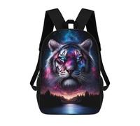 sinyumoney Cosmic Tiger Mochilas Infantiles Impresas En 3D De 17 Pulgadas. Mochila Escolar Informal Impresa En 3D Para Niños De Primaria Y Secundaria.